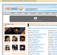 lyricsmode.com screenshot