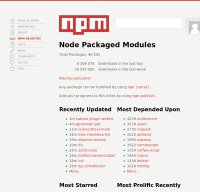 npmjs.org screenshot