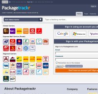 packagetrackr.com screenshot