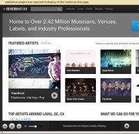 reverbnation.com screenshot