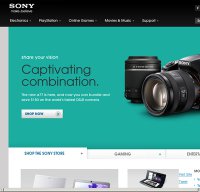 sony.com screenshot