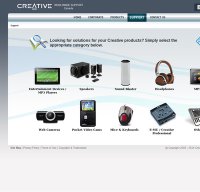 support.creative.com screenshot