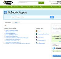 support.godaddy.com screenshot