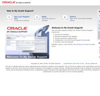 support.oracle.com screenshot