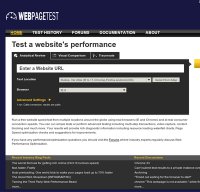 webpagetest.org screenshot