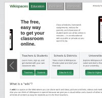 wikispaces.com screenshot