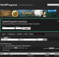 wowprogress.com screenshot