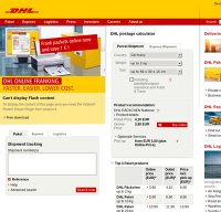 www.dhl.de screenshot